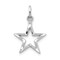 10K White Gold Star Charm Pendant Jewelry Celestial 20mm x 13mm